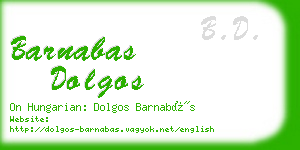 barnabas dolgos business card